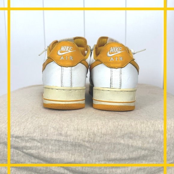 Nike Other - Vintage Y2K Nike Air Force 1 Low White Canyon Gold Mens 11.5‎ Sneakers 2002